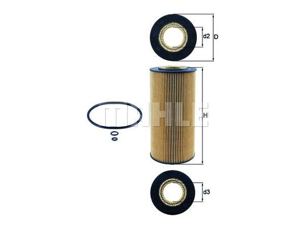 MERCEDES W124 W140 W202 W210 Spr901>904 Vito638 OM601 OM602 OM604>606 Yağ Filtresi - - - KHT_OX1231D