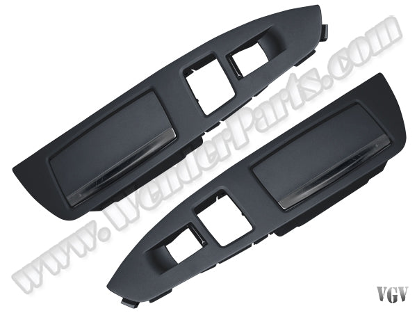 BMW F01-LCI Cam Düğme Çerçevesi Arka Set Sol&Sağ Küllüklü Siyah; Arka Güneşlik - - B A7322877/878
