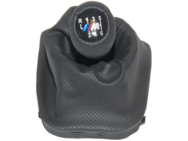 BMW E46 Topuzlu Vites Körüğü -6 İleri- Man.Şanz; Siyah Noktalı Suni Deri -///M- - B A1434426/883BK