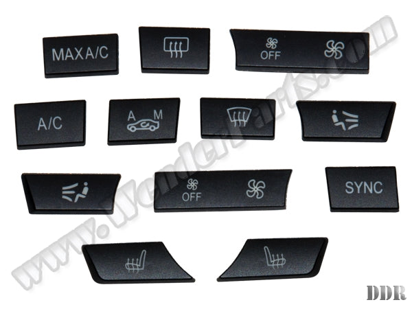 BMW F10 F07 F01 X5:F15 X6:F16 Klima Tuş Takımı Set:12ad - 2013-18 B A61316848886