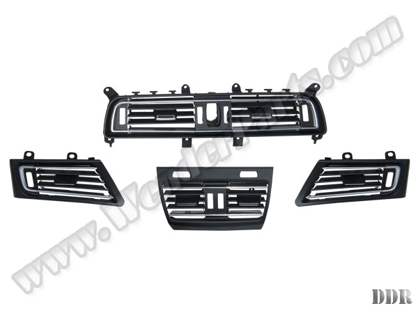 BMW F01+LCI Klima/Kalorifer Izgarası Set:4ad Ön/Arka Nikelajlı Siyah - - B A64229115859S4