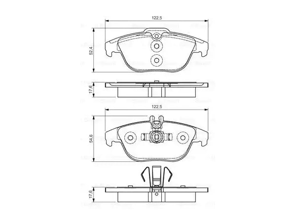 MERCEDES W204 Fren Balatası Arka 180>350 - BSH_0986495105
