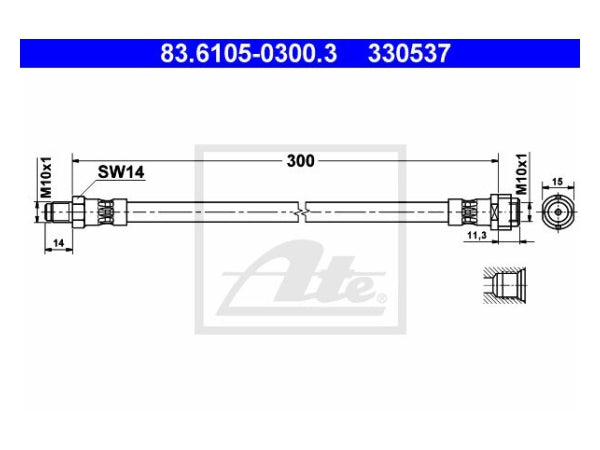 MERCEDES W163 Fren Hortumu Arka - - ATE_83610503003