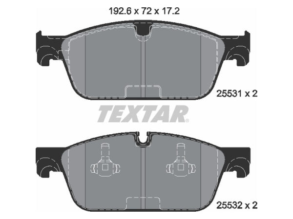 MERCEDES W166 X166  Fren Balatası Ön ML500 - TEX_2553103