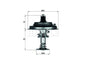 MERCEDES W124>140 M116>119 Termostat 80C - - MHE_TX2680D