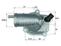 MERCEDES W210 OM611 Termostat 87C - - MHE_TH1087